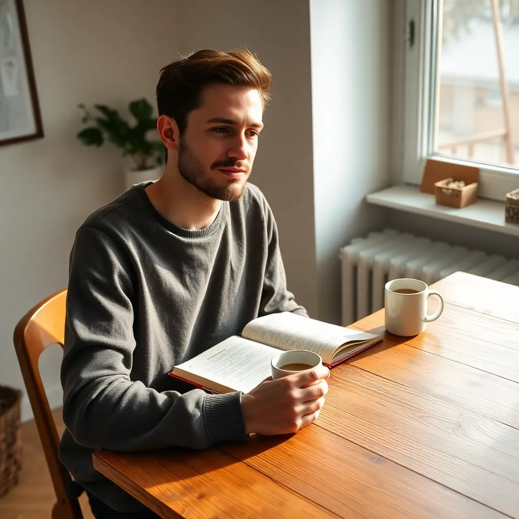 Persoon die vroege ochtendroutine volgt voor betere zelfdiscipline